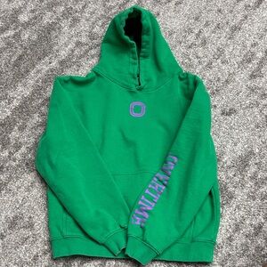 Overtime Green Hoodie with Purple Logo, gently used. Great condition!